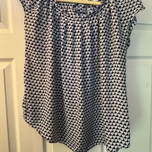 LC Lauren Conrad Black and White Heart Blouse